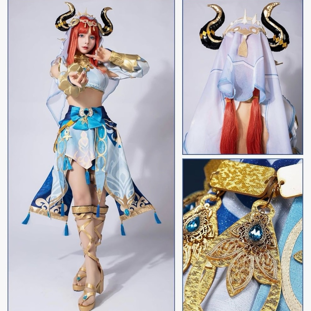 Cosfun Genshin Impact NiLou Costume and Wig
